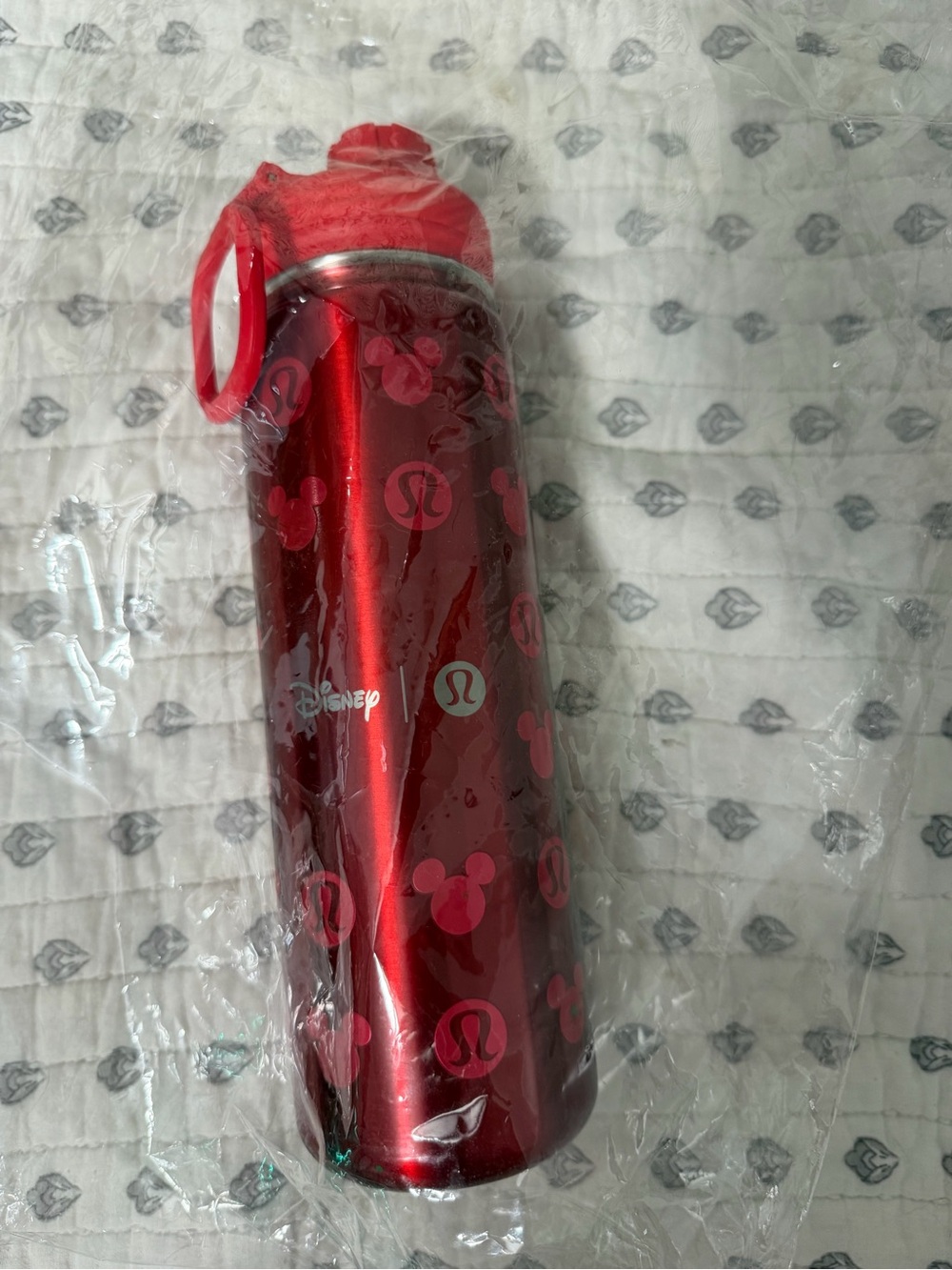 lululemon athletica Red Stainless Steel Disney Mickey Water Bottle